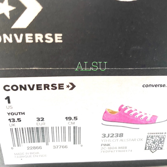 Converse Chuck Taylor Shoes Kid’s All Star Classi Low Pink Casual Size 3J238 - Picture 9 of 10